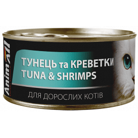 AnimAll Tuna & Shrimps влажный корм для кошек ТУНЕЦ и КРЕВЕТКИ