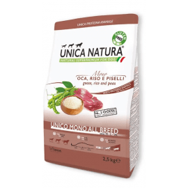 Gheda Unica Natura Unico Mono All breed Goose монопротеїновий корм для собак середніх і великих порід ГУСАК