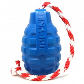 SodaPup (Сода Пап) Grenade Reward Toy іграшка для собак ГРАНАТА НА МОТУЗЦІ, синій