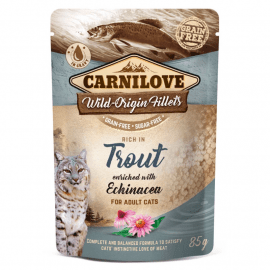 Carnilove Wild-Origin Fillets Cat Trout with Echinacea вологий корм для котів ФОРЕЛЬ та ЕХІНАЦЕЯ