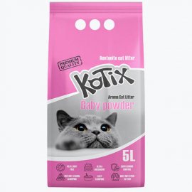 Kotix Baby Powder бентонітовий наповнювач для котячого туалету ДИТЯЧА ПРИСИПКА, рожеві гранули