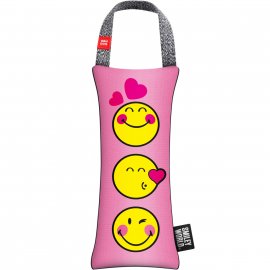 Collar WAUDOG Fun іграшка для собак з пищалкою малюнок СМАЙЛИ НА РОЖЕВІМ