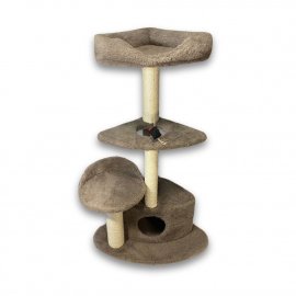 Природа Містечко кутовий ігровий комплекс для кота, коричневий