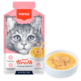 Wanpy Meat Broths Tuna&Shrimp суп для кошек ТУНЕЦ И КРЕВЕТКИ