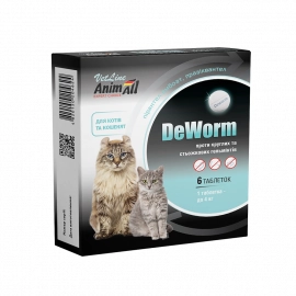 AnimAll VetLine DEWORM таблетки от глистов для кошек и котят