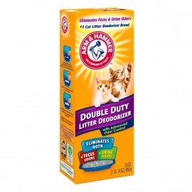 Arm&Hammer DOUBLE DUTY CAT LITTER DEODORIZER порошок-дезодорант для кошачьих туалетов Двойная Сила