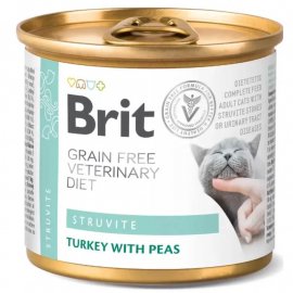 Brit Veterinary Diets Cat Grain Free Struvite Turkey & Peas консервы для кошек при мочекаменной болезни ІНДИЧКА та ГОРОШОК