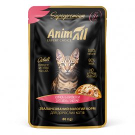 AnimAll Cat Chicken Chicken Shrimp вологий корм для котів КУРКА ТА КРЕВЕТКИ AnimAll Cat Chicken Chicken Shrimp вологий корм для котів КУРКА ТА КРЕВЕТКИ