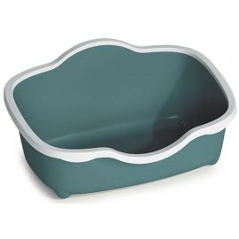 Stefanplast Tres Chic Open туалет для котів, білий/смарагдовий