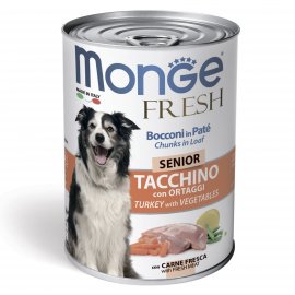 Monge Dog Fresh Senior Turkey and Vegetables вологий корм для літніх собак, паштет, ІНДИЧКА ТА ОВОЧІ