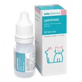 BioTestLab Ципрокс капли для глаз и ушей для кошек и собак
