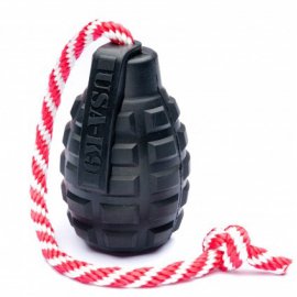 SodaPup (Сода Пап) Magnum Grenade Reward Toy игрушка для собак ГРАНАТА НА ВЕРЕВКЕ, черный