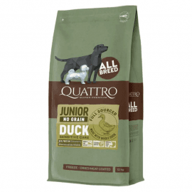Quattro Junior All Breed Duck сухий беззерновий корм для цуценят і молодих собак усіх порід КАЧКА