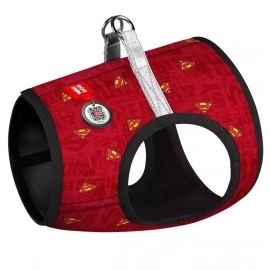 Collar WAUDOG мягкая шлея c QR паспортом СУПЕРМЕН КРАСНЫЙ
