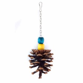 Zelena Zoo Игрушка-шишка для попугаев с бусинами