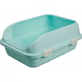 AnimAll Туалет для кошек с высоким бортом и лопаткой, мятный