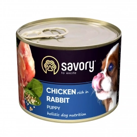 Savory (Сейворі) CHICKEN RABBIT PUPPY вологий корм для цуценят (курка та кролик) Savory (Сейворі) CHICKEN RABBIT PUPPY вологий корм для цуценят (курка та кролик)