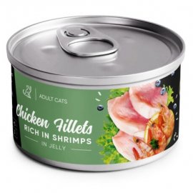 Savory Cats Chicken Fillets Rich in Shrimp in Jelly влажный корм для кошек ФИЛЕ КУРИЦЫ С КРЕВЕТКАМИ В ЖЕЛЕ