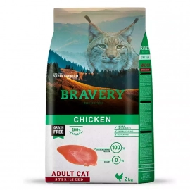 Bravery (Бравери) Adult Cat Sterilized Chicken сухой беззерновой корм для стерилизованных кошек КУРИЦА