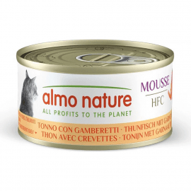 Almo Nature HFC Mousse Tuna with Shrimps вологий корм для котів ТУНЕЦЬ З КРЕВЕТКАМИ