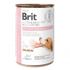 Brit Veterinary Diets Dog Grain Free Hypoallergenic Salmon консервы для собак с пищевой непереносимостью ЛОСОСЬ