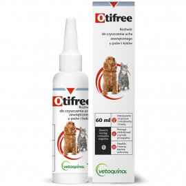 Vetoquinol Otifree (Отифри) лосьон для чистки ушей собак и кошек с календулой Vetoquinol Otifree (Отифри) лосьон для чистки ушей собак и кошек с календулой