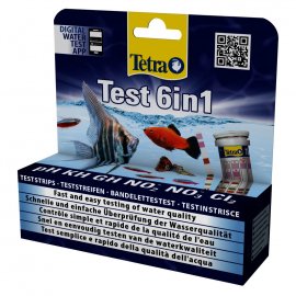 Tetra TEST 6 in1 (ТЕСТ ЯКОСТІ ВОДИ 6 в 1) смужки для акваріумів (25 шт.)