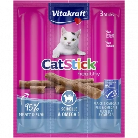 Vitakraft (Вітакрафт) CatStick Sholle & Omega 3 ласощі для котів, палички КАМБАЛА та ОМЕГА 3