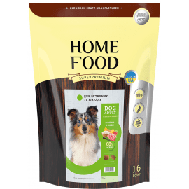 Home Food (Хоум Фуд) Dog Adult Medium-Maxi Lamb with Rice корм для активних собак та юніорів середніх і великих порід ЯГНЯ І РИС