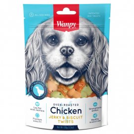 Wanpy (Ванпи) Chicken Jerky & Biscuit Twists лакомство для собак печенье ВЯЛЕНАЯ КУРИЦА