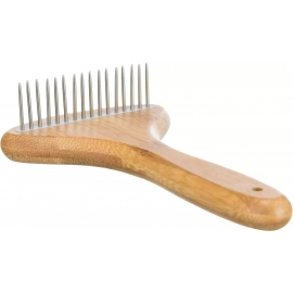 Trixie Дерев'яний гребінець-граблі з обертовими зубцями для довгошерстих собак і котів (23026)
