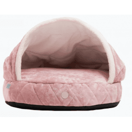Harley & Cho COVER PLUSH PUDRA лежак с капюшоном для собак, пудровый