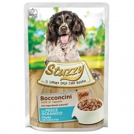 Stuzzy (Штуззи) OCEAN FISH DOG (ОКЕАНИЧЕСКАЯ РЫБА кусочки В ЖЕЛЕ) консервы для собак, пауч