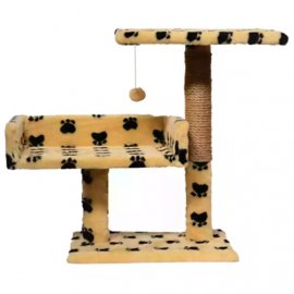 Пухнастики кігтеточка з диваном для кішок, бежевий