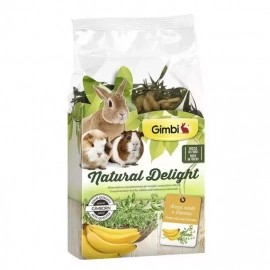 GimBi NATURAL DELIGHT лакомство для грызунов ОВЕС И БАНАН, 100 г