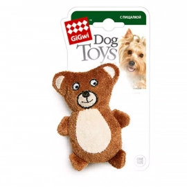 GiGwi (Гигви) Plush Dog Toys МИШКА игрушка для собак с 2-мя пищалками, 9 см