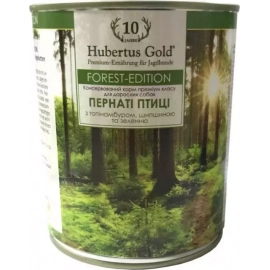 Hubertus Gold (Хубертус Голд) ПЕРНАТЫЕ ПТИЦЫ консервы для собак с топинамбуром, шиповником и зеленью
