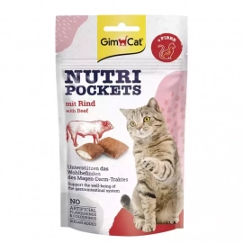 Gimcat NUTRI POCKETS BEEF MALT PASTE (ТЕЛЯТИНА И СОЛОД ПОДУШЕЧКИ) лакомство для кошек