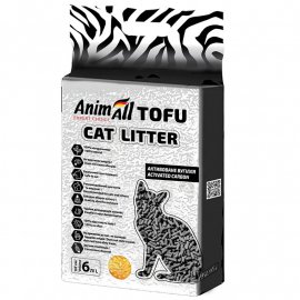AnimAll TOFU (ТОФУ) СОЕВЫЙ наполнитель в туалет для кошек АКТИВИРОВАНЫЙ УГОЛЬ