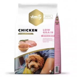 Amity (Аміті) Super Premium Low Grain Adult Chicken сухий низькозерновий корм для дорослих собак усіх порід КУРКА