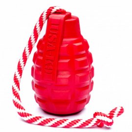SodaPup (Сода Пап) Grenade Reward Toy іграшка для собак ГРАНАТА НА МОТУЗЦІ, червоний