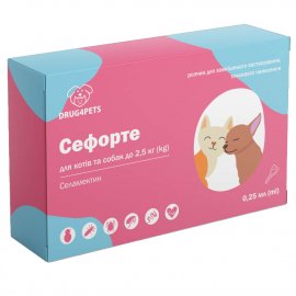 Drug4Pets Сефорте капли от блох, клещей и гельминтов для кошек и собак