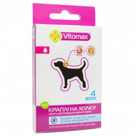 Vitomax Протипаразитарні еко-краплі на холку проти бліх та кліщів для собак