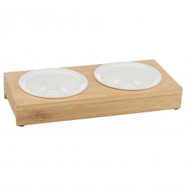 Trixie Bowl Set набір керамічних мисок на бамбуковій підставці для котів та собак (24539)