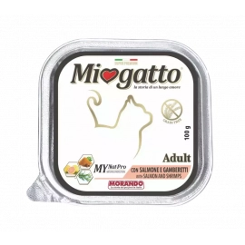Morando MioGatto (Морандо Міогатто) беззернові консерви для кішок З ЛОСОСЕМ І КРЕВЕТКОЮ