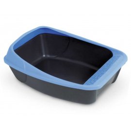 MP Bergamo VIRGO DARK туалет для кошек с рамкой, синий / серый