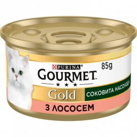 Gourmet Gold (Гурме Голд) СОЧНОЕ НАСЛАЖДЕНИЕ консерва для кошек ЛОСОСЬ