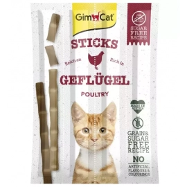 Gimcat Sticks mit Geflügel und Lebel - мясные палочки для кошек ПТИЦА и ПЕЧЕНЬ