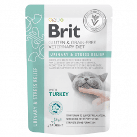 Brit Veterinary Diets Cat Grain Free Urinary and Stress Relief Turkey консерви для котів при сечокам'яній хворобі та стресі ІНДИЧКА