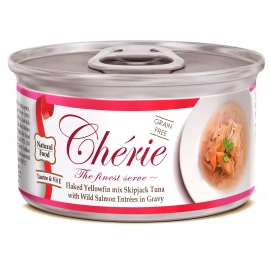 Cherie (Шери) Tuna with Wild Salmon консервы для взрослых кошек ТУНЕЦ И ЛОСОСЬ (кусочки в соусе)
